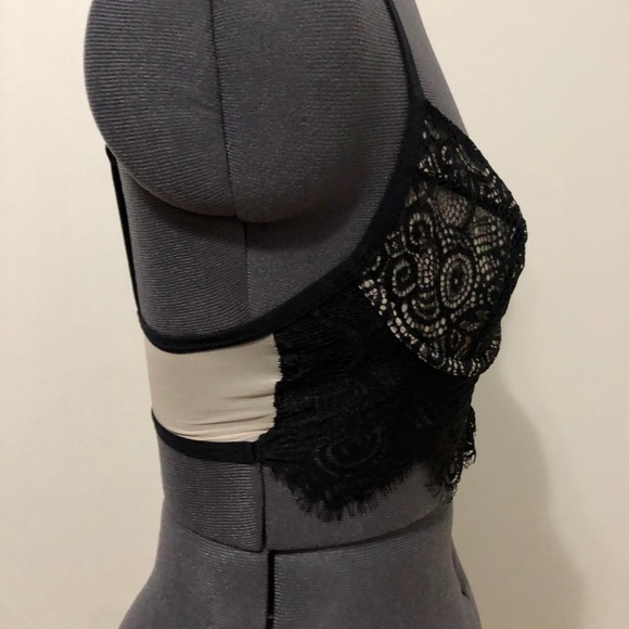 Lace bralette in black/ blush - Picture 2 of 4